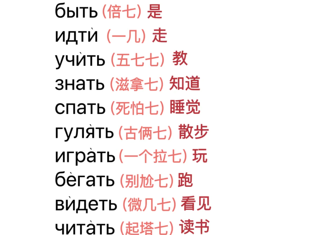 常用俄语动词