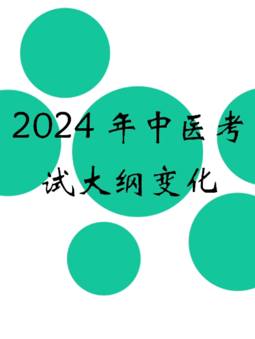 2024中医执业/助理医师考试大纲变化哔哩哔哩bilibili