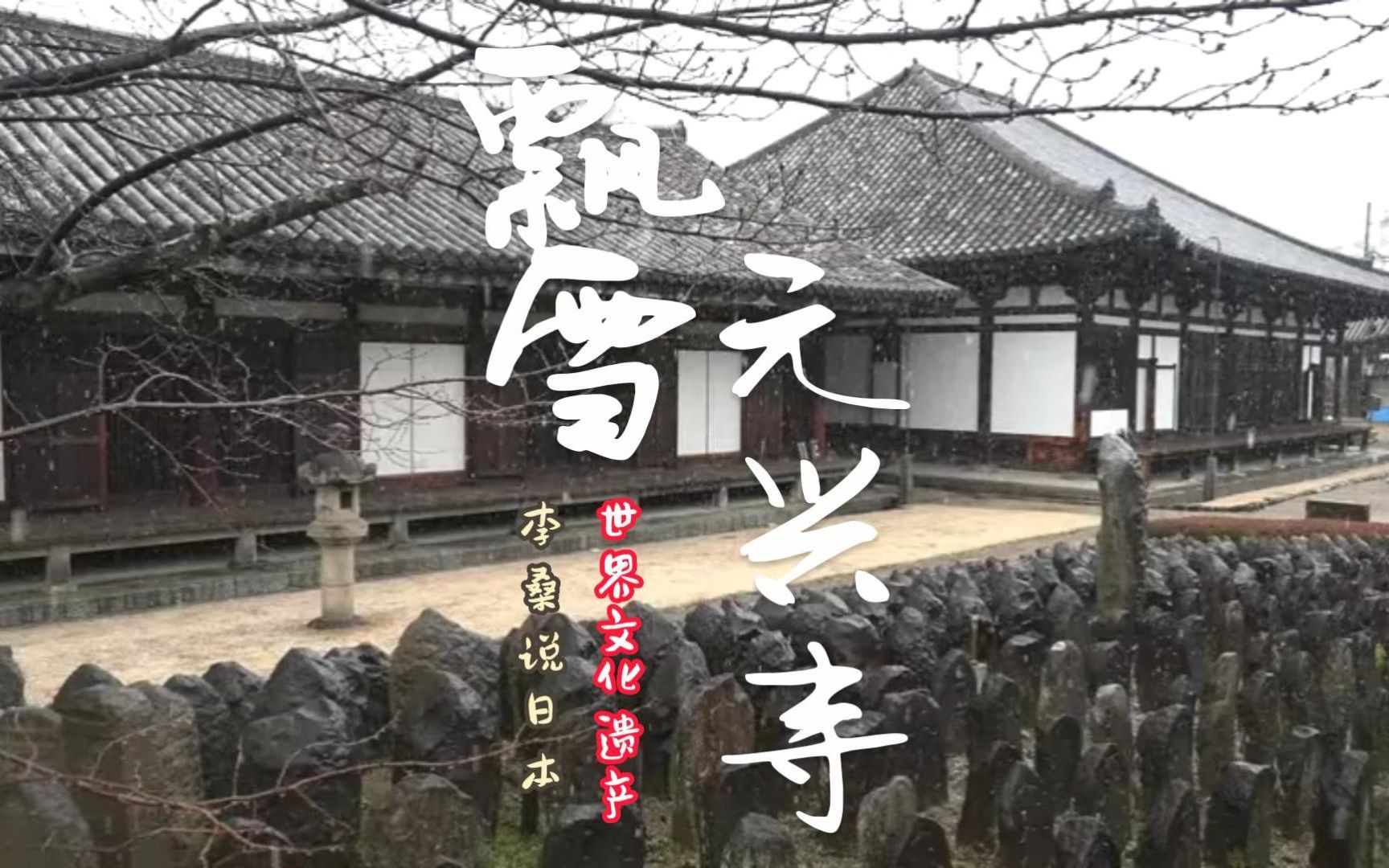 飘雪意境中的元兴寺 世界文化遗产哔哩哔哩bilibili