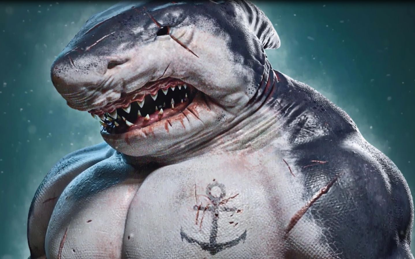 鲨鱼恐怖男生图片