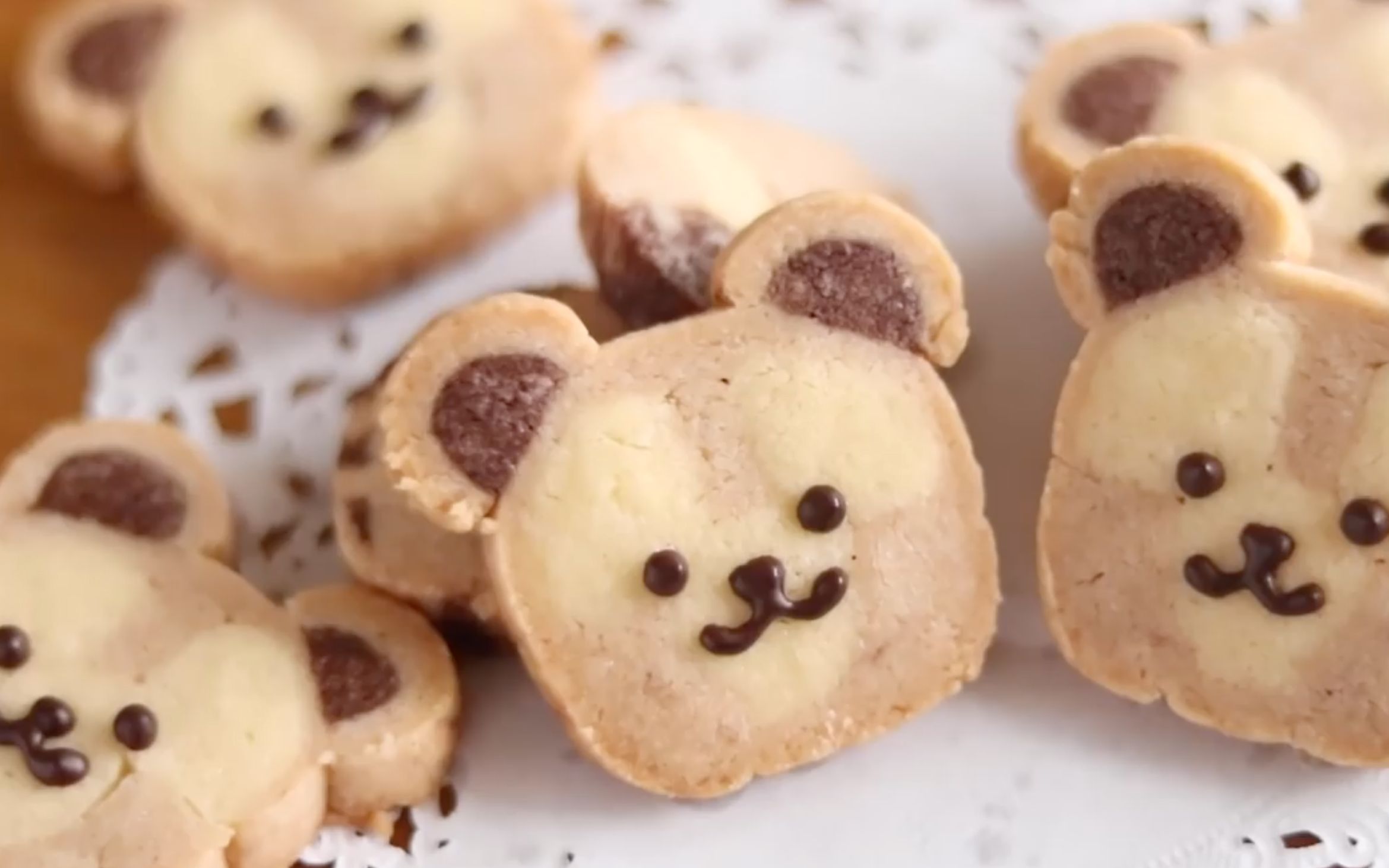 【卡通点心】泰迪熊卡通黄油曲奇饼干 || Teddy bear cartoon butter cookie哔哩哔哩bilibili