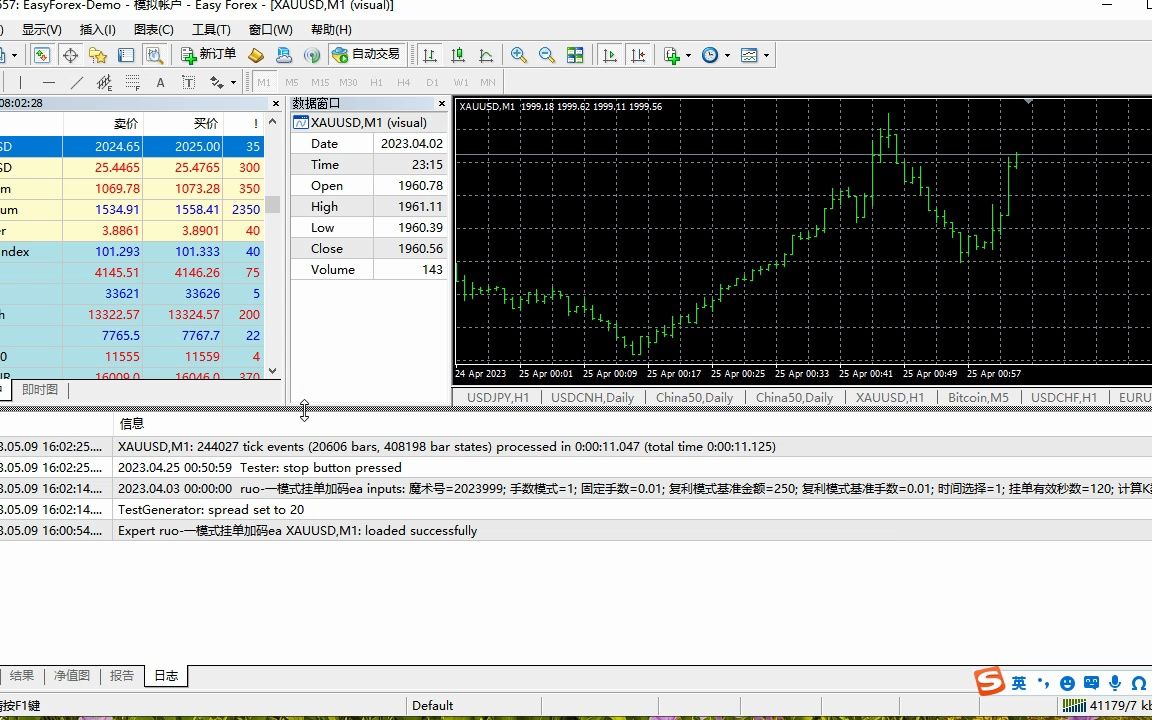 MT4历史数据下载以及EA测试教程哔哩哔哩bilibili