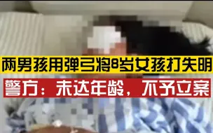 Descargar video: 两男孩用弹弓将8岁女童打失明，肇事者未达刑责年龄，律师：男孩家属应承担民事赔偿责任