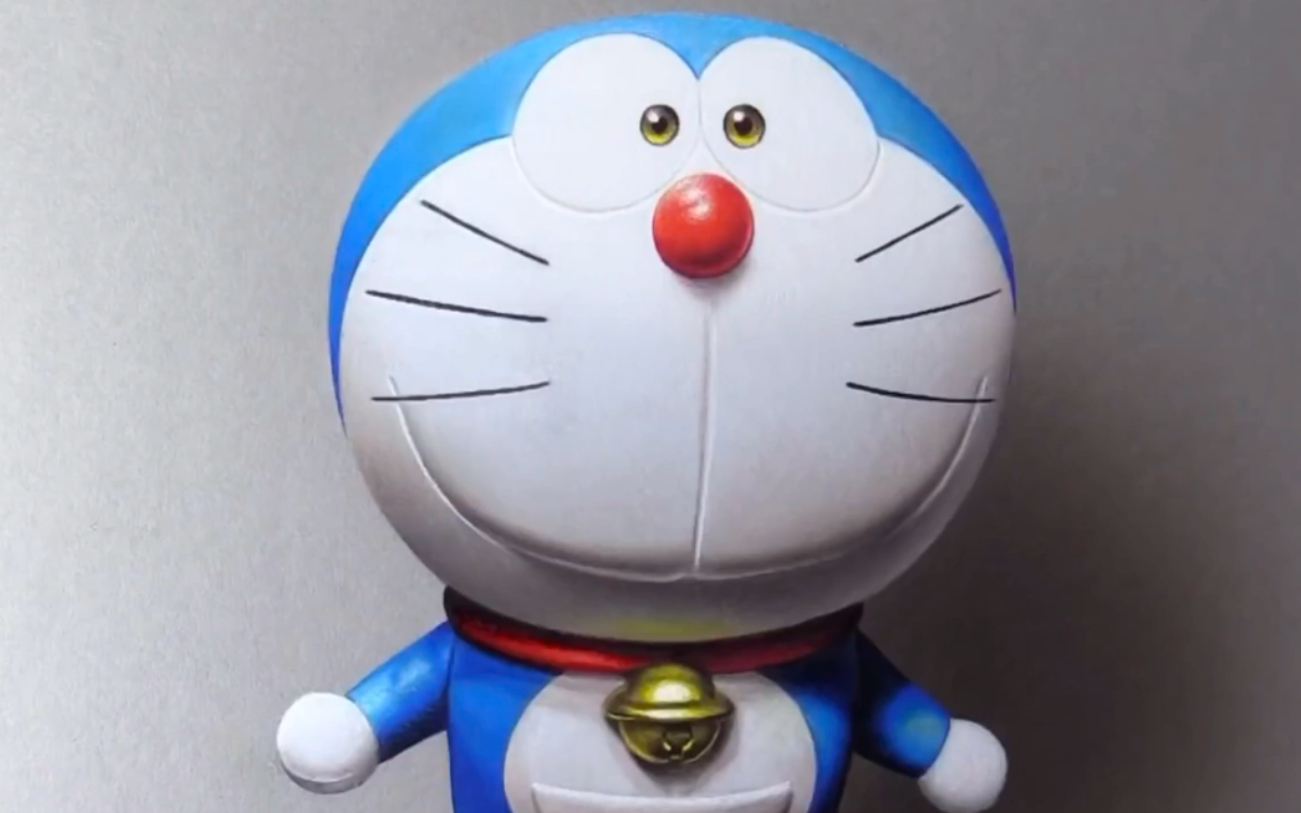 【法国绘画大师用彩铅画出"3d立体哆啦a梦"】_哔哩哔哩 (゜-゜)つロ