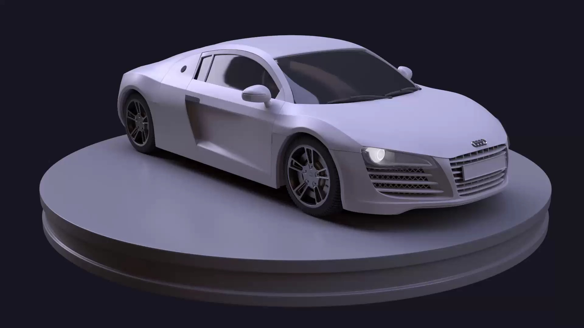 【3dmax车辆建模】奥迪r8跑车模型制作教程,3dmax初阶练习案例,3dmax