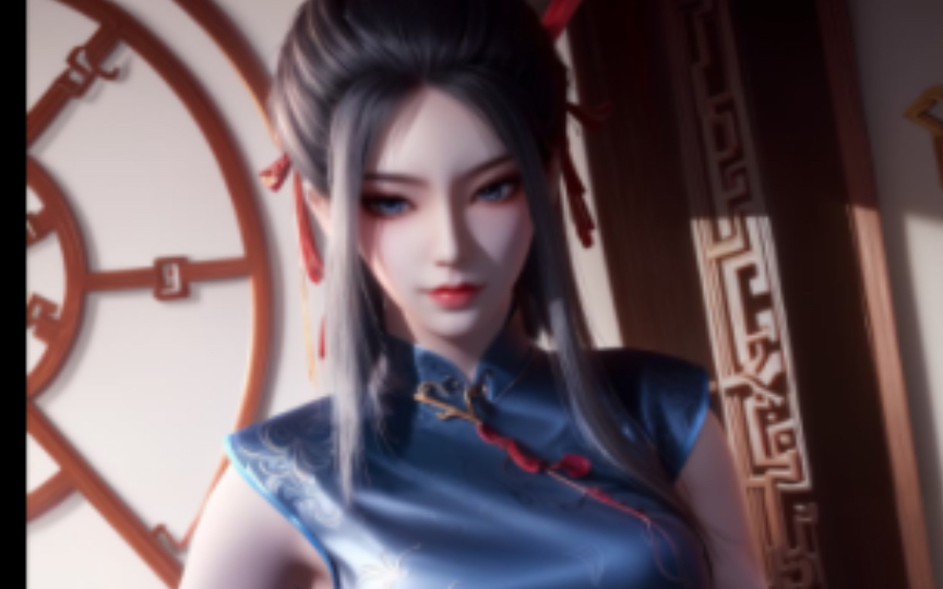 焰灵姬穿旗袍真奇怪