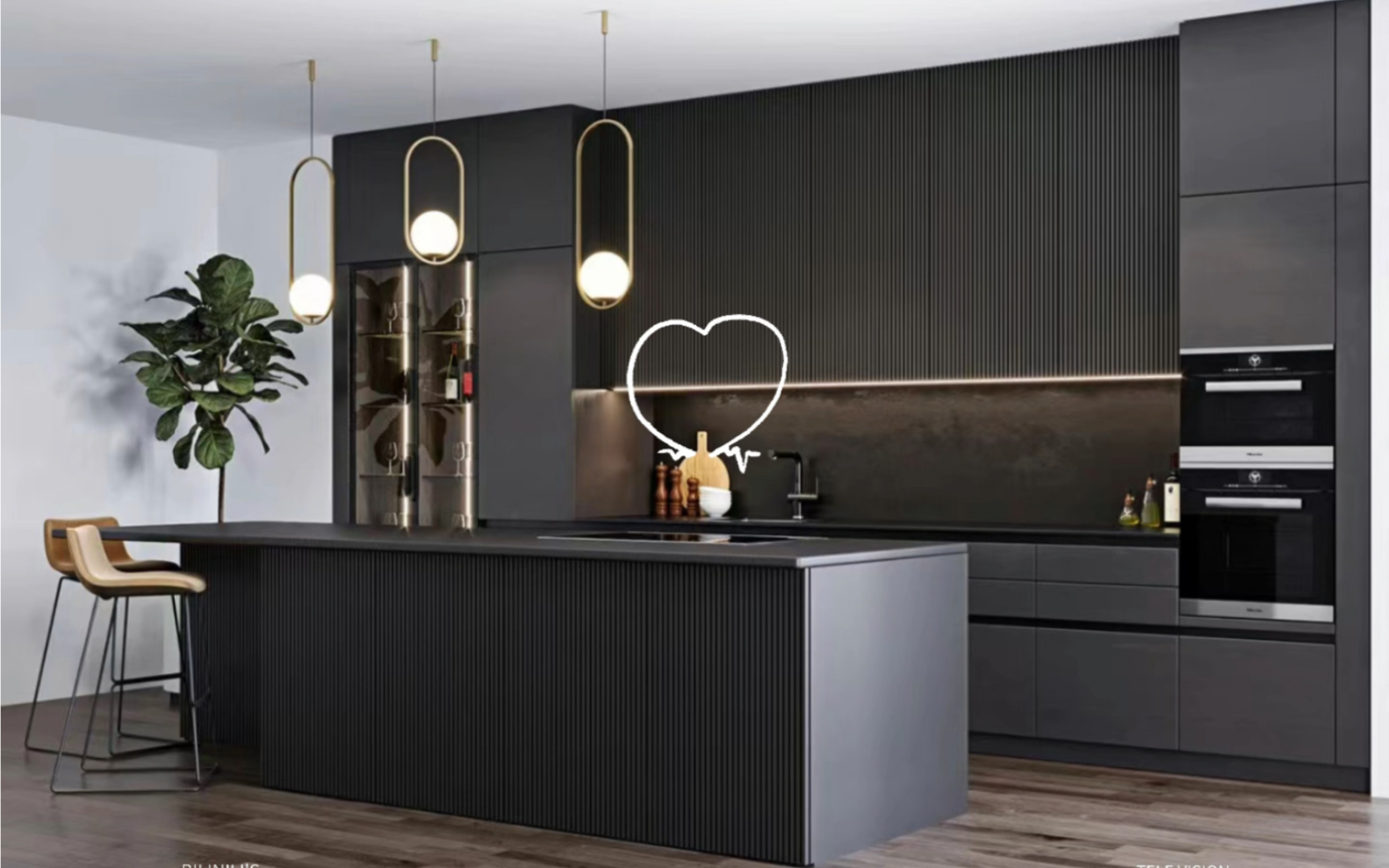 这样的西橱柜 jia岛台是不是梦中情柜