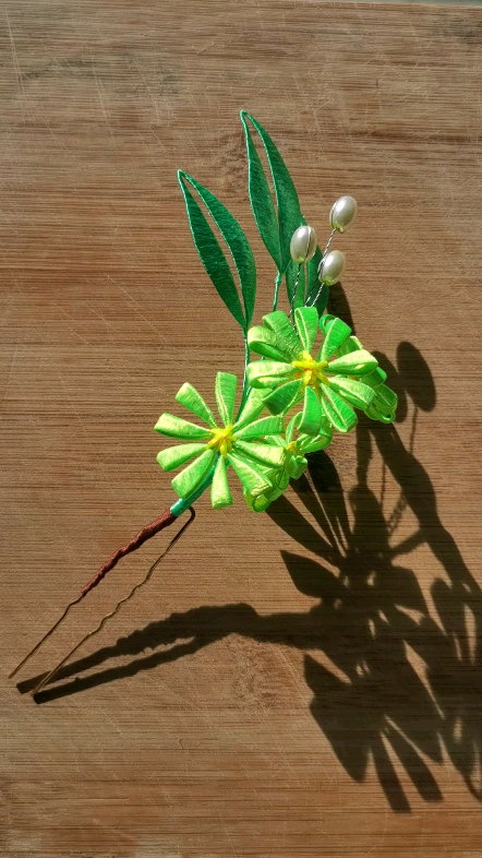 缠花#绿到发光的小雏菊[吃瓜]_哔哩哔哩_bilibili