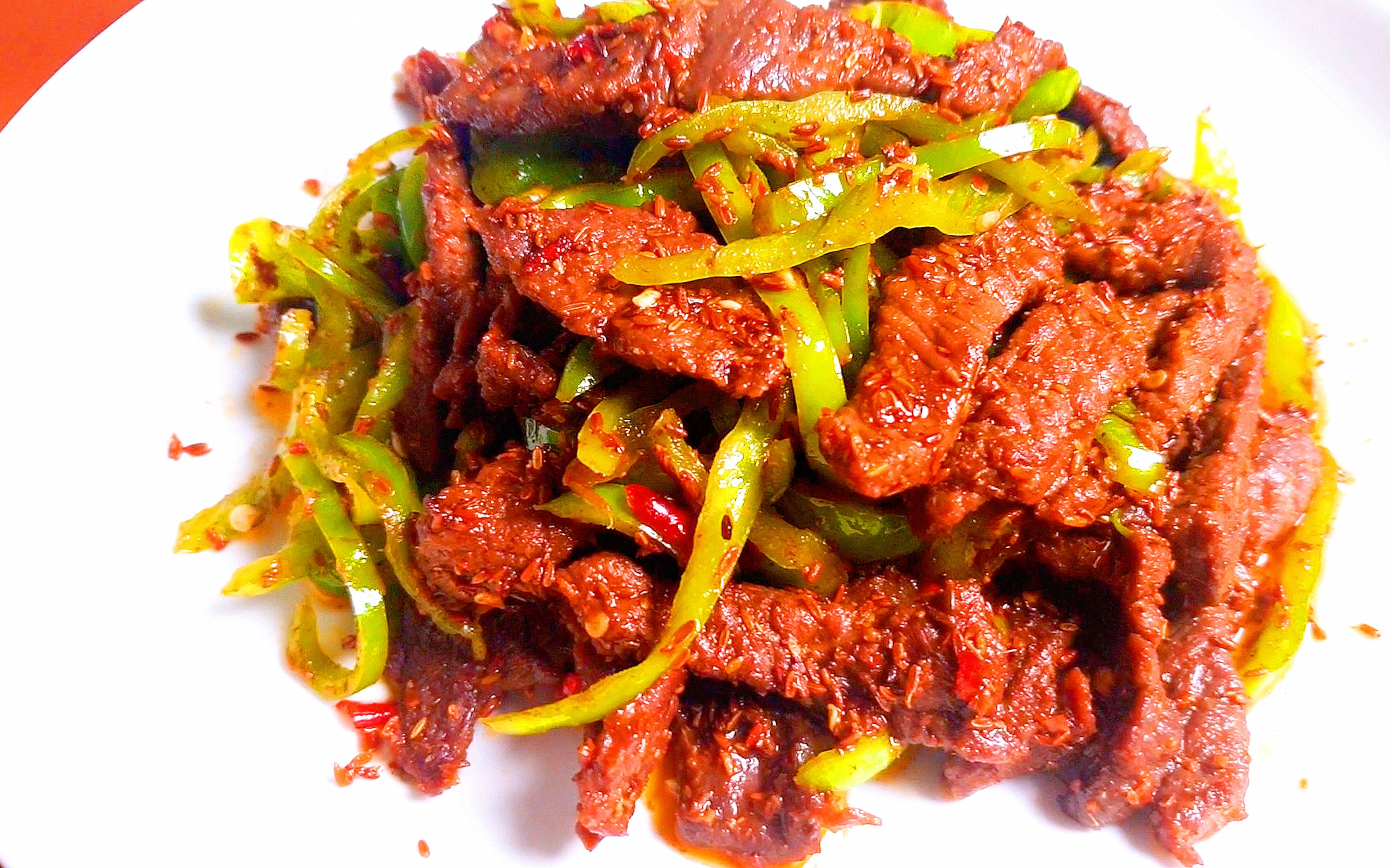 【孜然牛肉】太香了,烧烤也就这意思了!