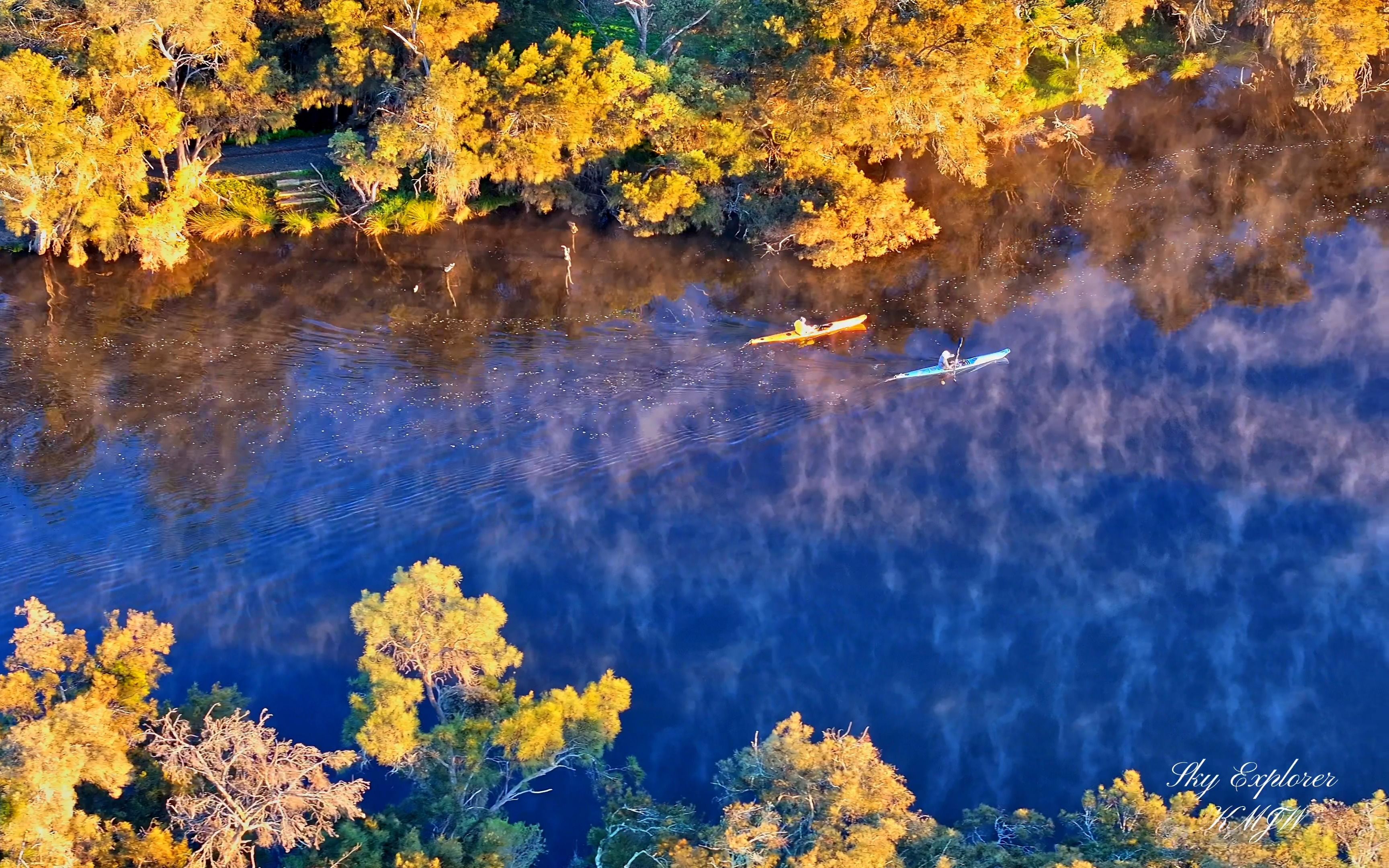 航拍珀斯日出美景