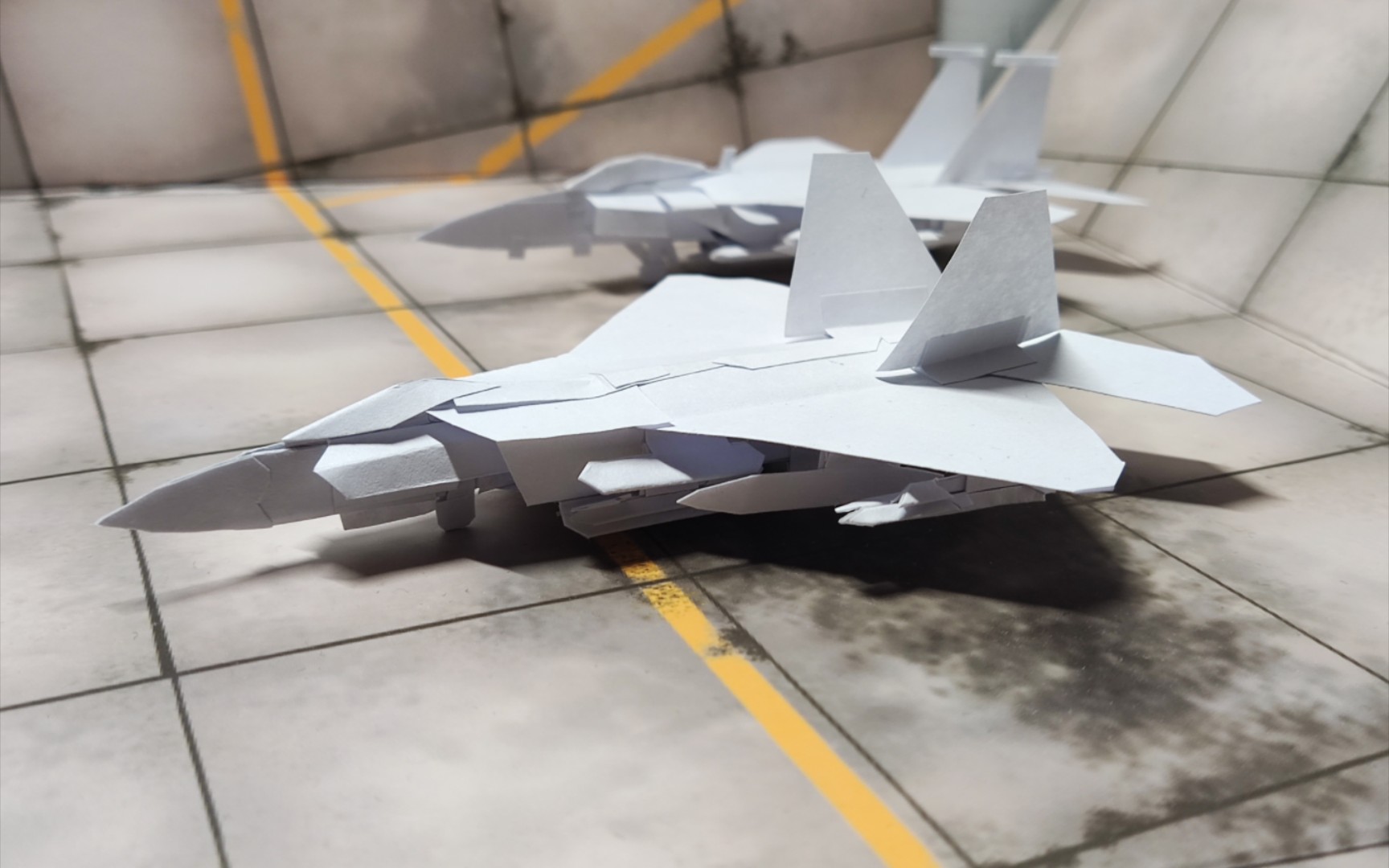 [纸飞机系列] 美国f-22战机 纸飞机手工成品展示