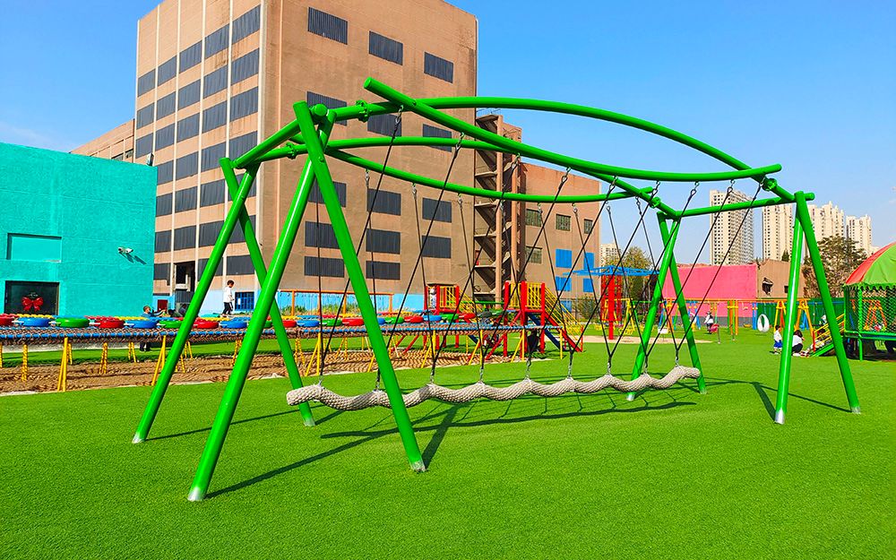 网红多人秋千游乐视频户外亲子体能乐园设备