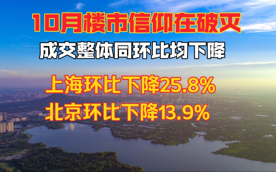 10月楼市成交整体在下降,上海北京跌幅明显,楼市信仰在改变哔哩哔哩bilibili