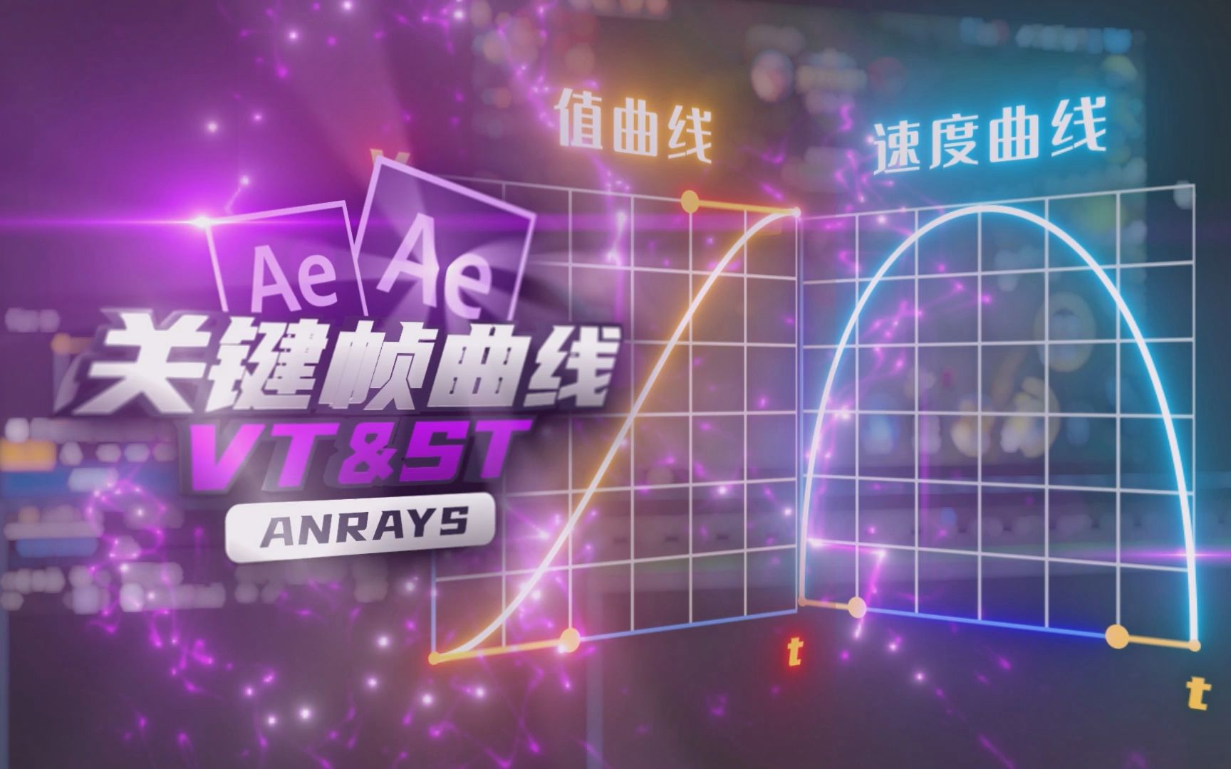 【AE教程】关键帧曲线基础教程 | 值曲线&速度曲线 | AE哔哩哔哩bilibili