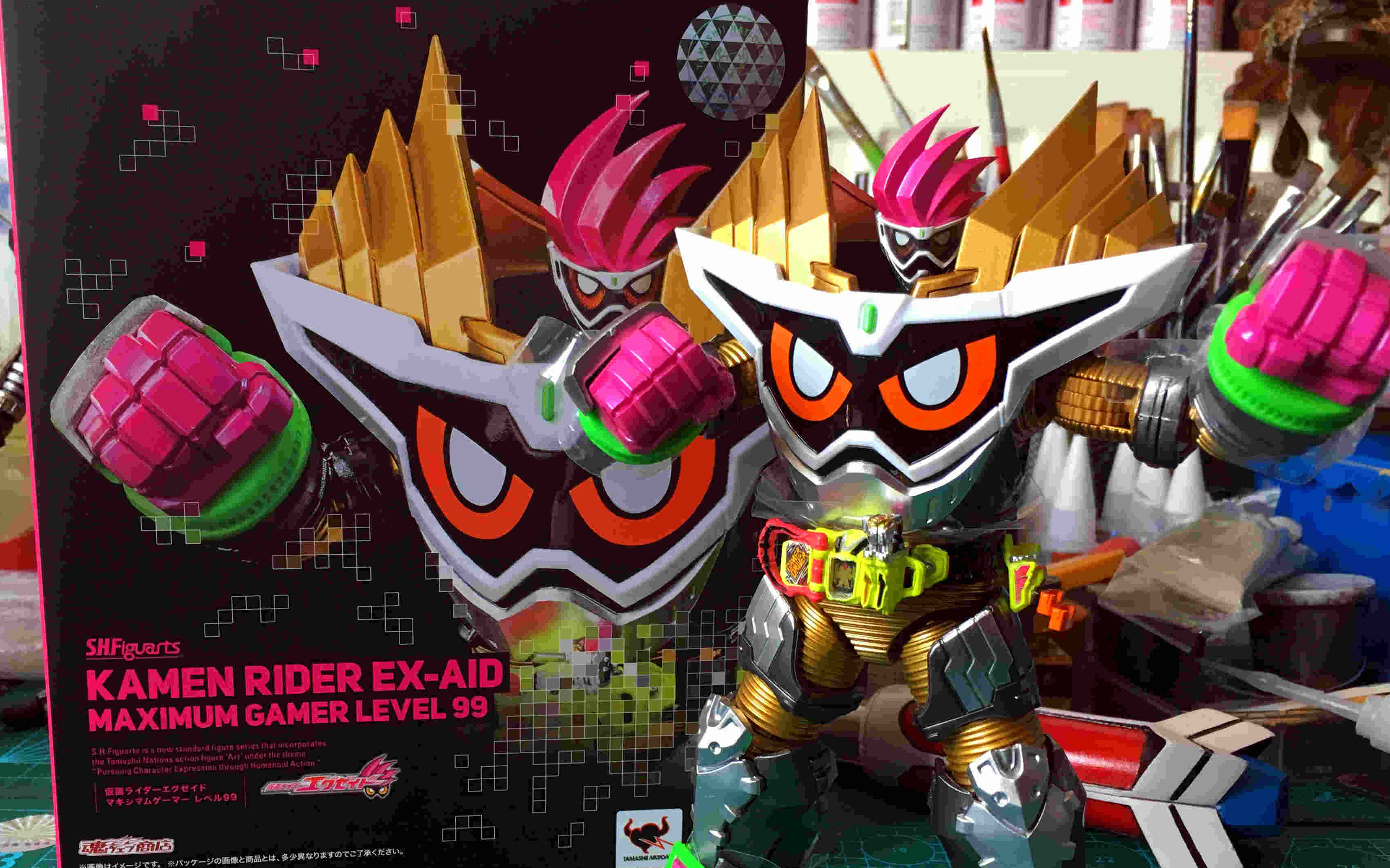 老杀开箱万代shfiguarts假面骑士exaideashf极限玩家lv99maximumgamer