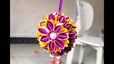 活动作品丝带diy车挂件