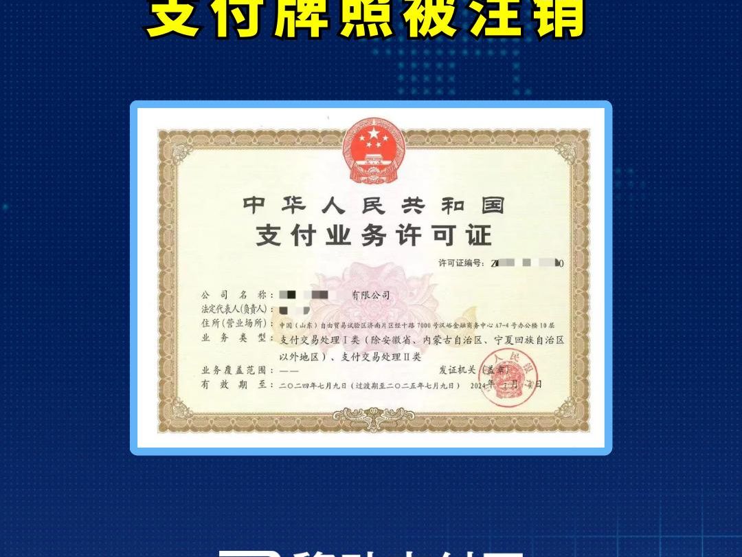 2025年首张支付牌照被注销,央行已累计注销96张!哔哩哔哩bilibili