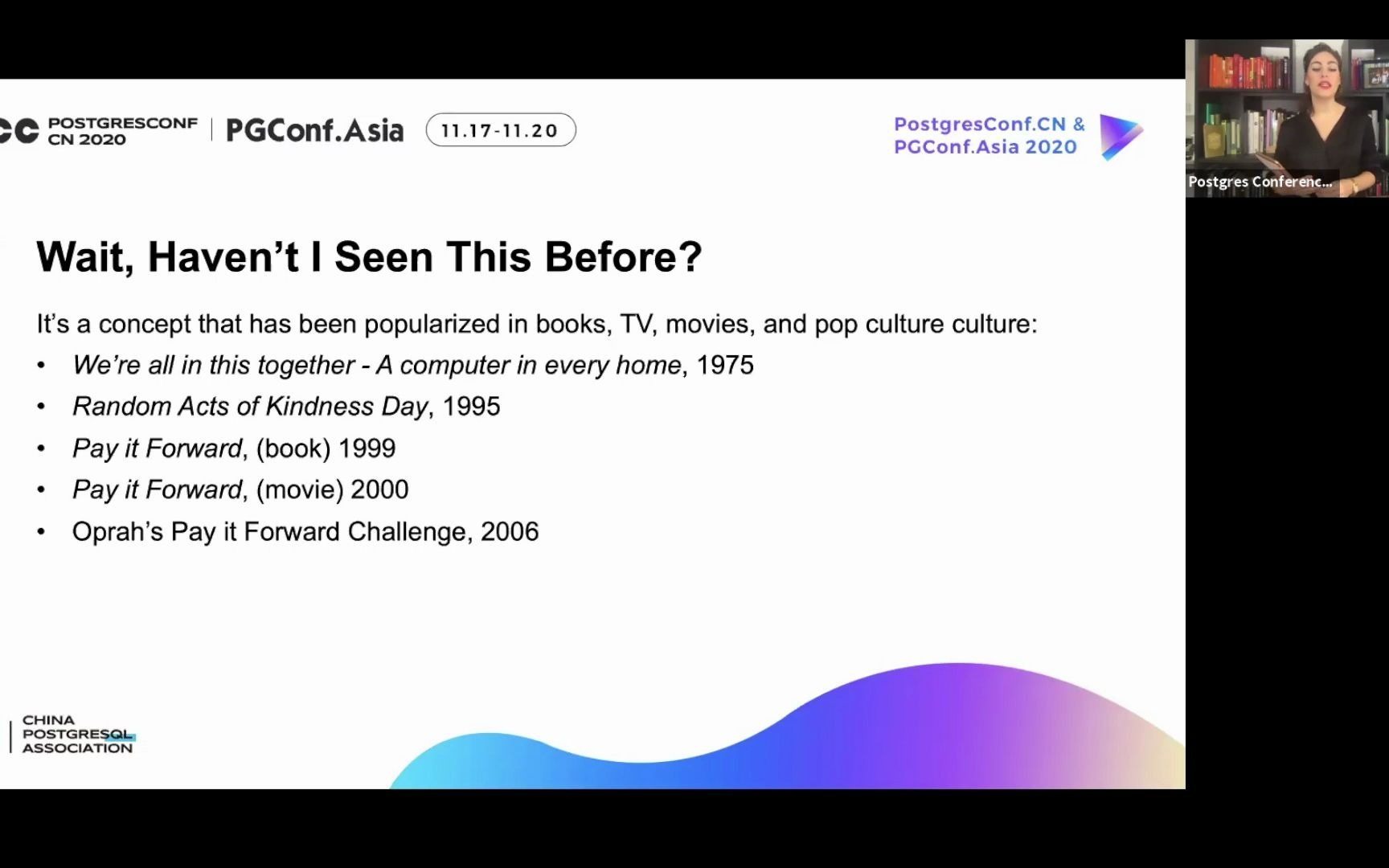 【2020PG亚洲大会】Pay it ForwardPGConf AsiaLindsay Hooper哔哩哔哩bilibili