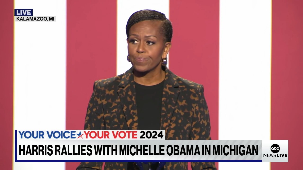 FULL SPEECH: Michelle Obama rallies for Harris in Michigan哔哩哔哩bilibili