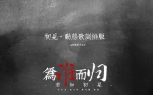 Download Video: 初见｜动态歌词排版｜离心碎 空流泪 人不归｜虐向