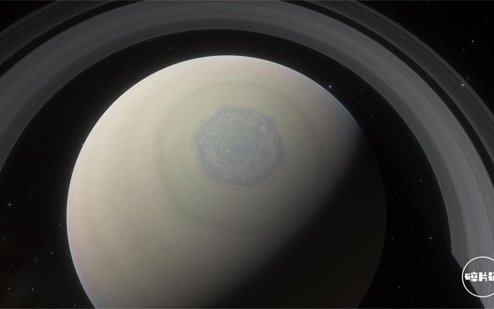 土星北极神秘的六边形风暴,比地球还大,卡西尼号传回了照片