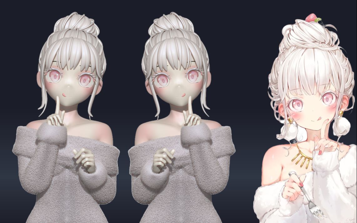 zbrush新手必备教程:二次元人物角色雕刻/上色零基础雕刻方法与技巧