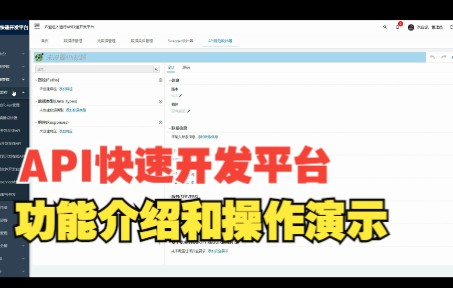 API快速开发平台介绍和演示哔哩哔哩bilibili