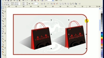 coreldraw 唐人街时尚手提袋设计(下)哔哩哔哩bilibili