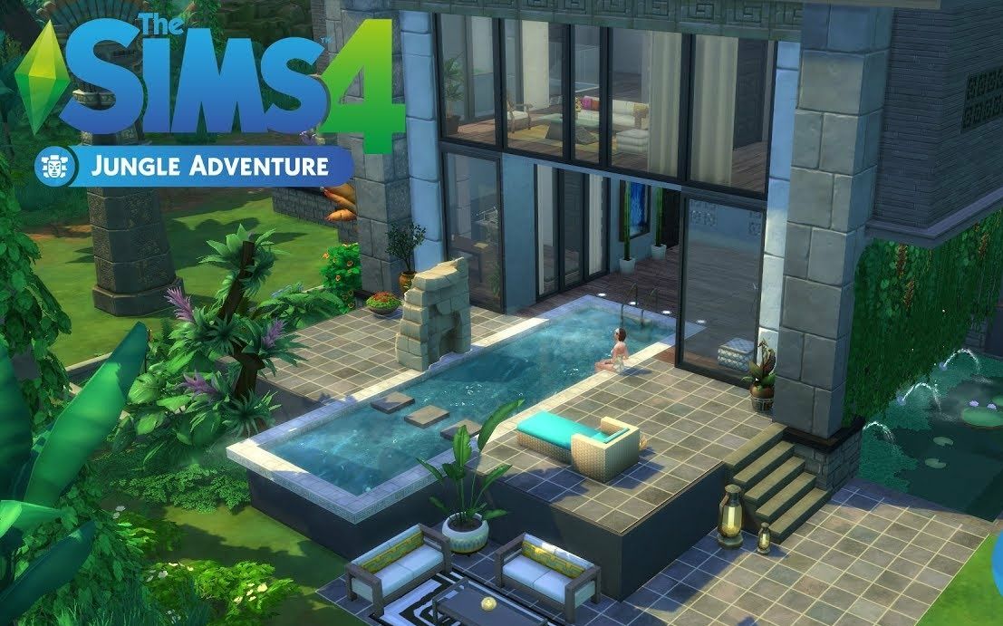 模拟人生4速建搬运|现代丛林别墅 by love simply sim