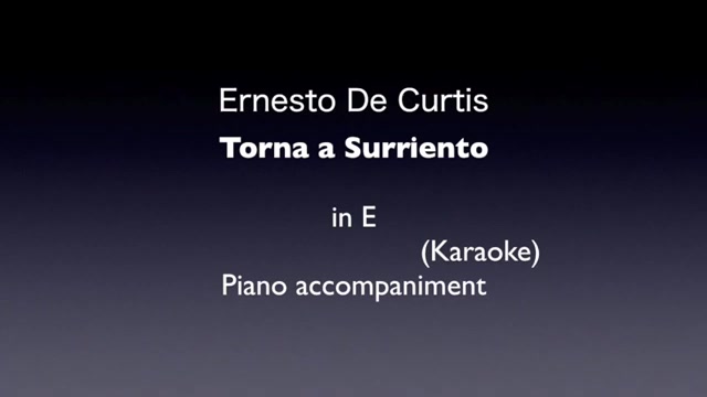 [图]Torna a Surriento重归苏莲托-E.Curtis-钢琴E