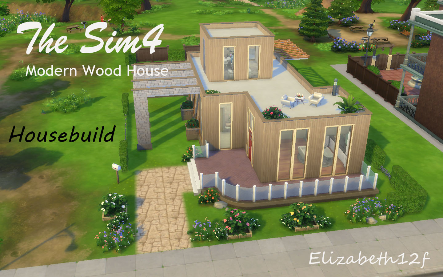 【模拟人生4】建筑|现代木房展示_哔哩哔哩 (゜-゜)つロ 干杯~-bili