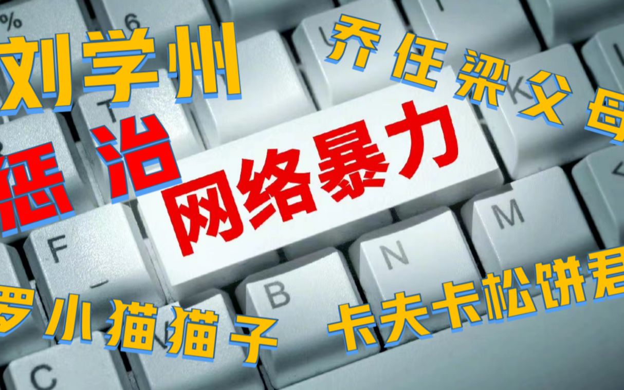 不止刘学州,还有他们也曾遭受到网暴……惩治网暴,正当其时!哔哩哔哩bilibili