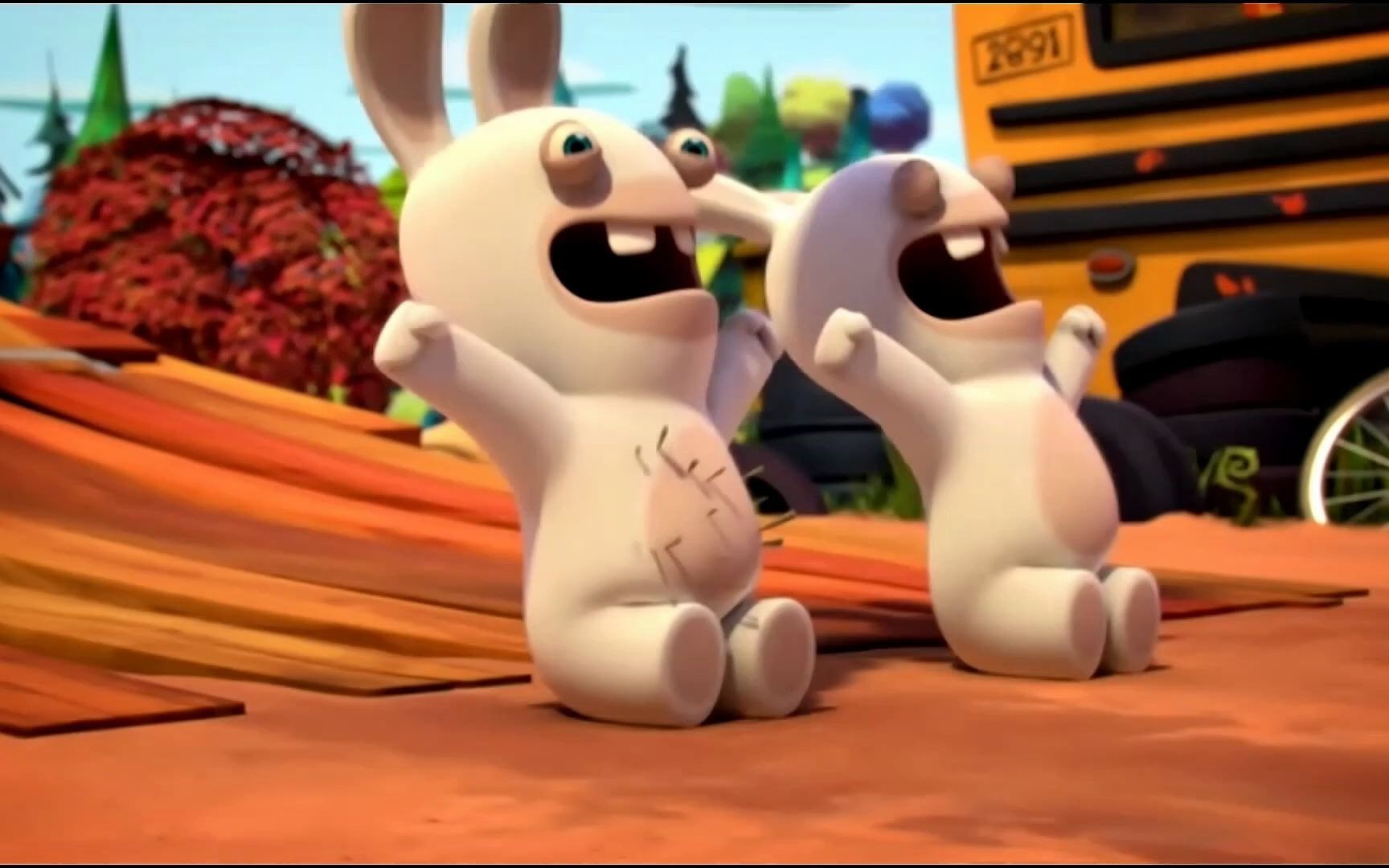 [图]《疯狂的兔子 入侵》 Lapins Cretins Anthem - Rabbids Invasion Music Video HQ & HD