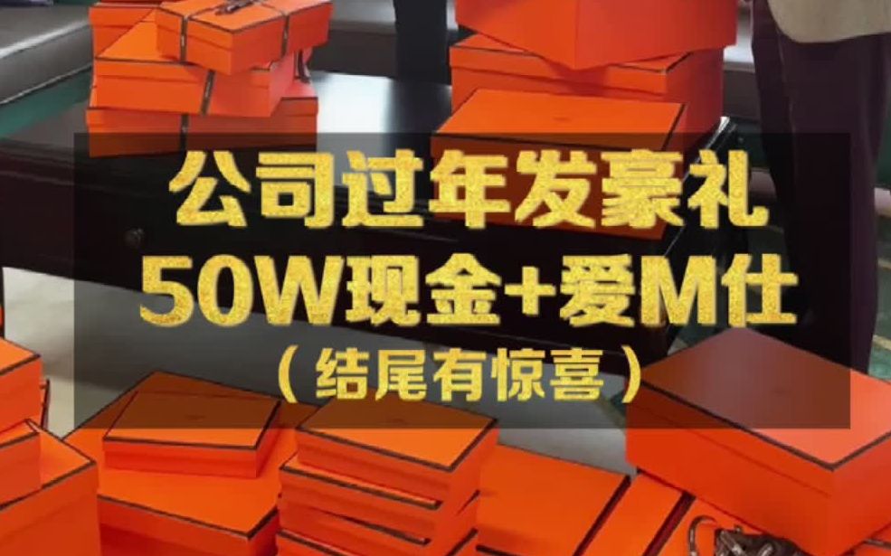 过年好!公司发豪礼,50W现金加爱马仕|奢侈品鉴定师哔哩哔哩bilibili