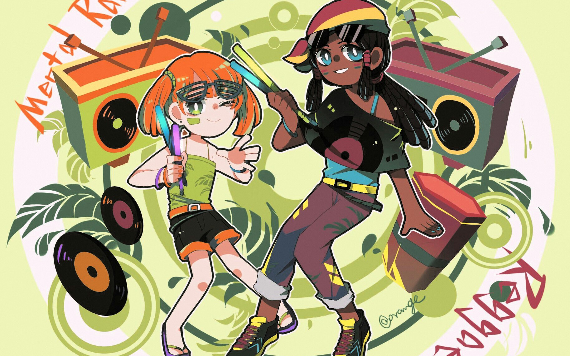 【滚动的天空拟人】这个up又疯了!竟把狂派改成了雷鬼!