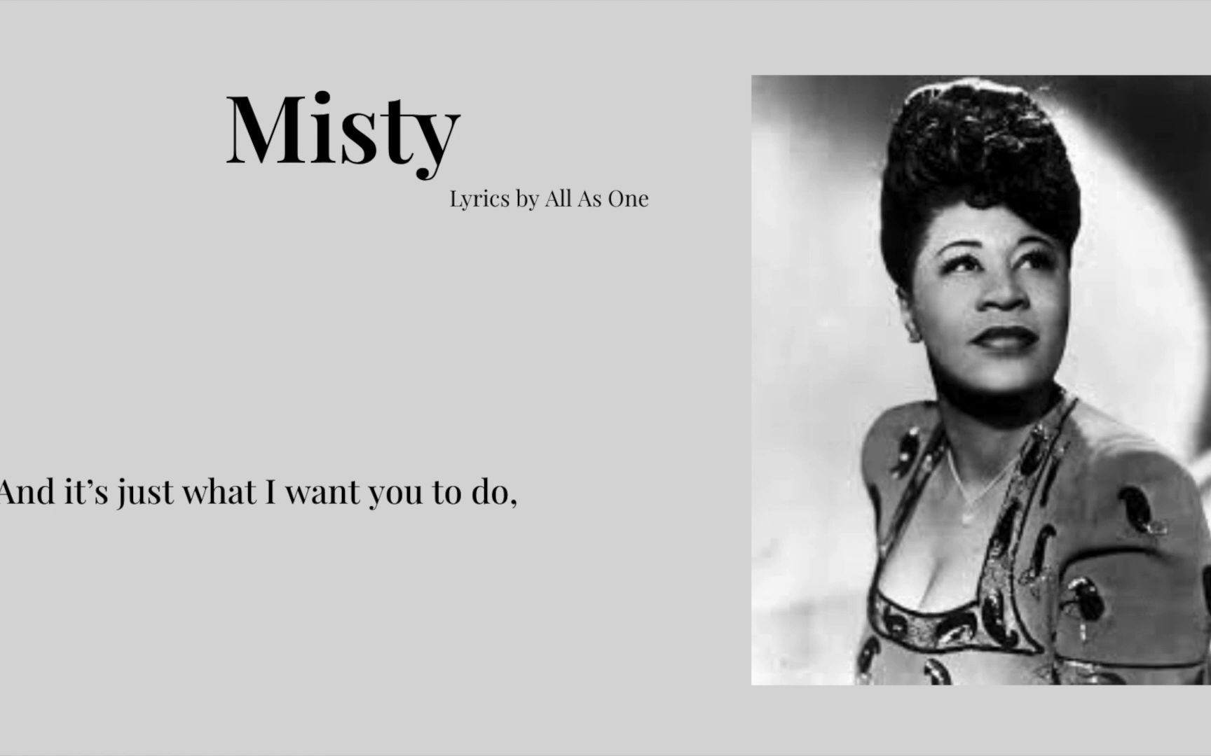 [图]Misty - Ella Fitzgerald (Lyrics)