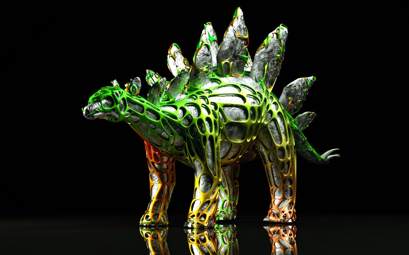 创意c4d恐龙镂空效果_哔哩哔哩 (゜-゜)つロ 干杯~-bilibili