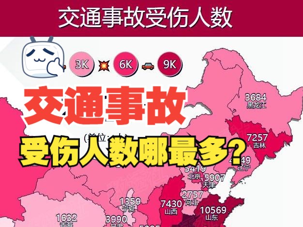 湖北与广东＂并驾齐驱＂?全国交通事故受伤人数哔哩哔哩bilibili