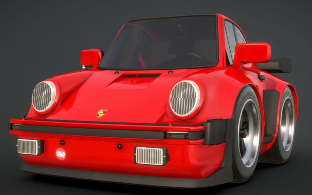 maya卡通保时捷模型制作,maya汽车建模教学,基础建模教学.