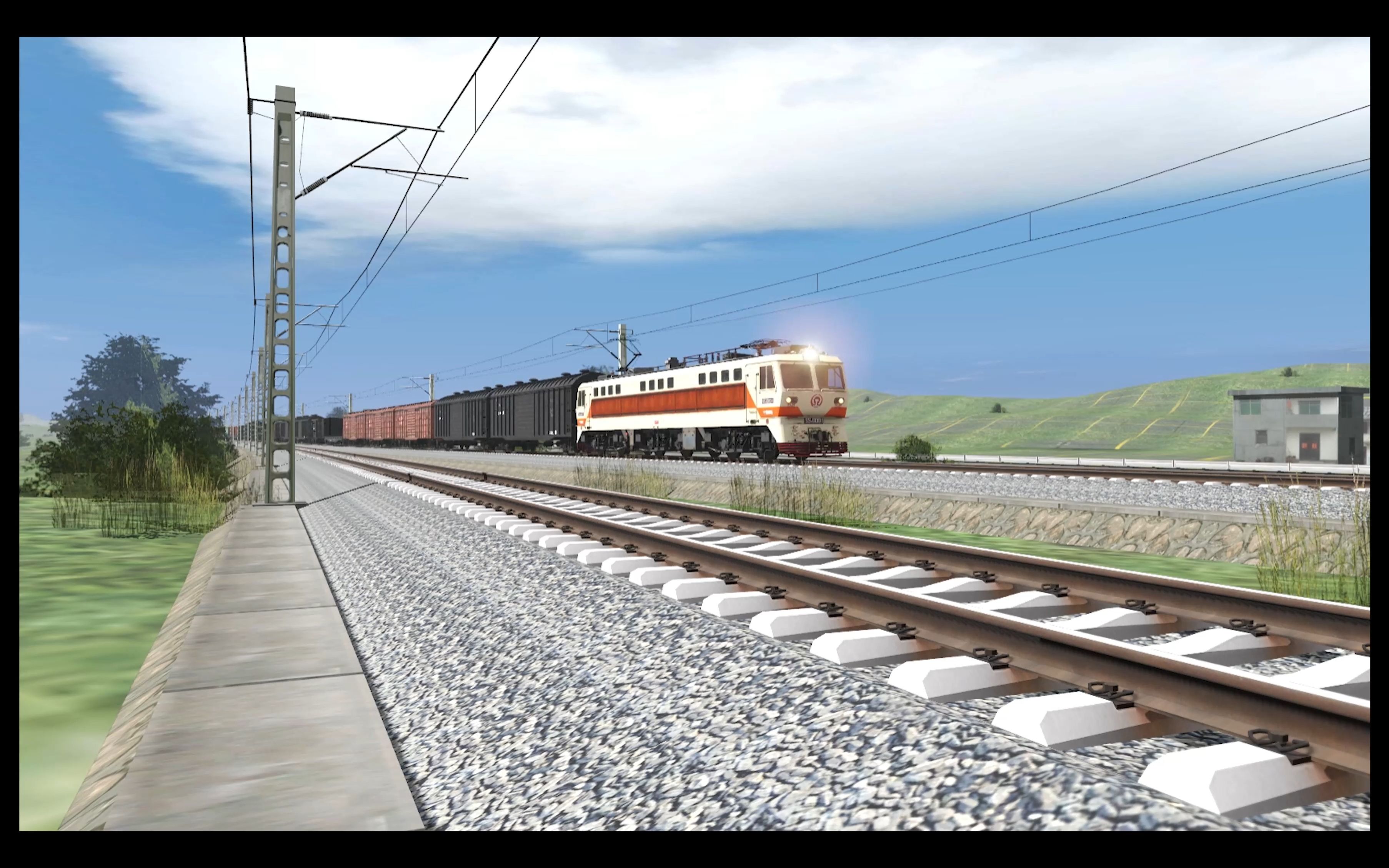 平行宇宙的鸡王拉货 模拟火车trs2019