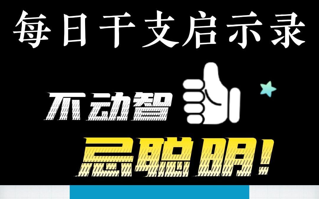 天地无情 干支有义 壬戌日 宜不动智 忌聪明哔哩哔哩bilibili