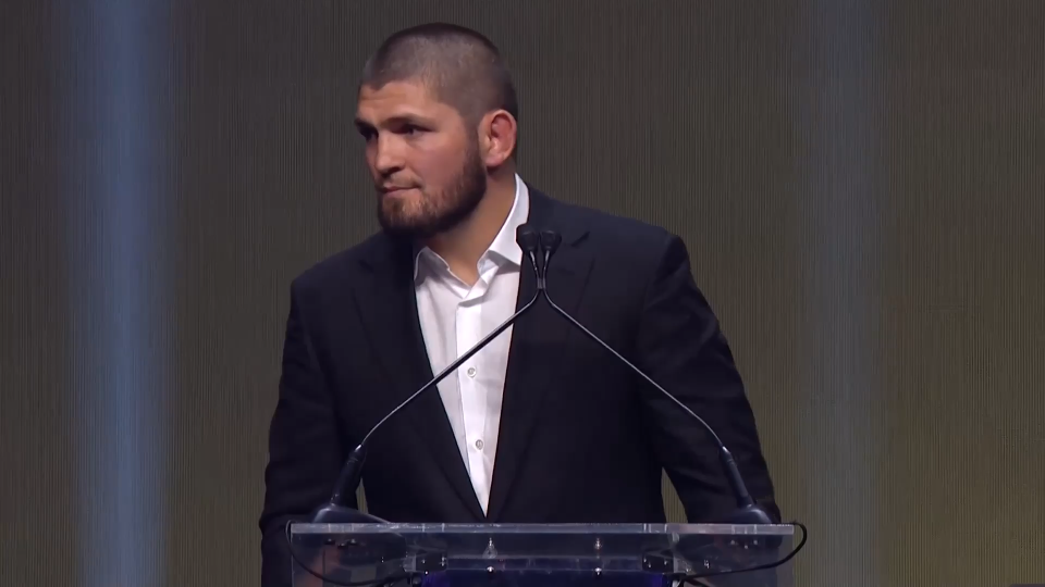 ufc小鹰哈比布和dc丹尼尔科米尔入选名人堂演讲仪式