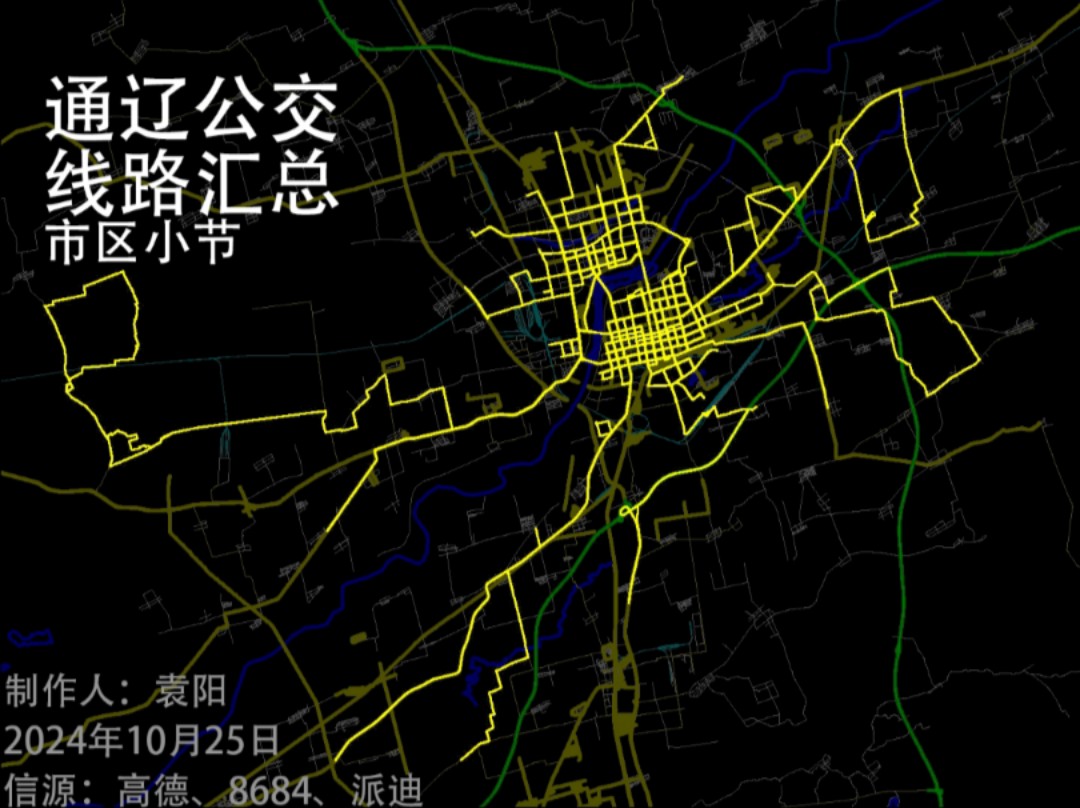 通辽61路公交线路图图片