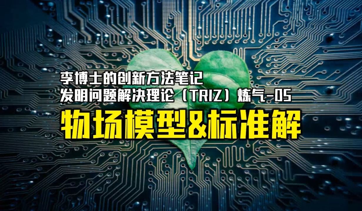 李博士的TRIZ创新方法笔记炼气05. 物场模型&标准解哔哩哔哩bilibili