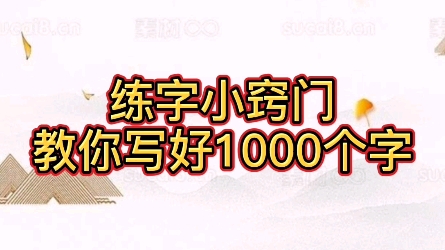 教你练字小窍门写好1000个字 #硬笔书法# #写字# #零基础练字#哔哩哔哩bilibili