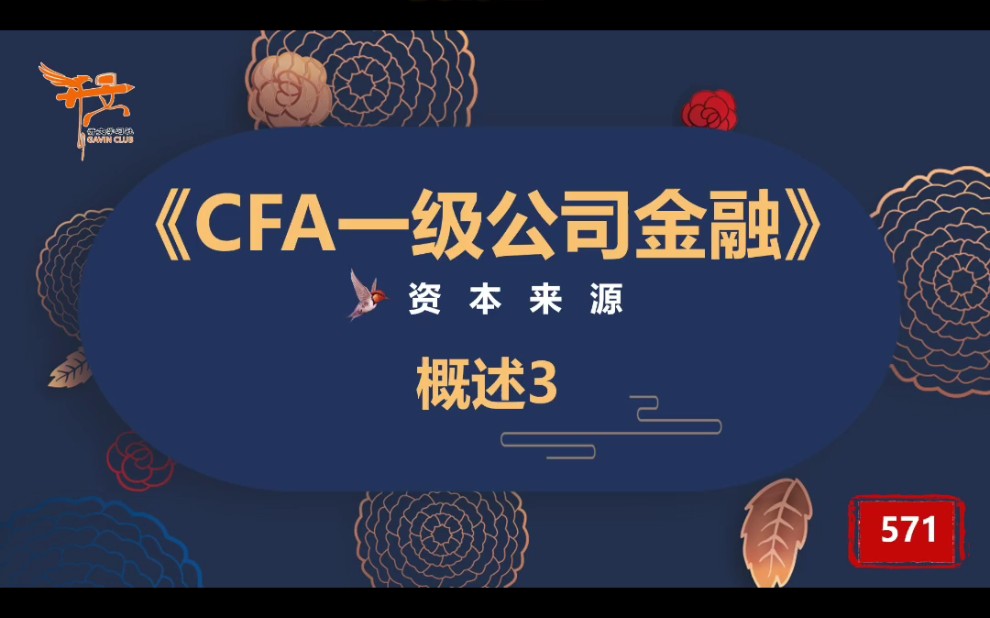 CFA一级公司金融—资本来源概述3哔哩哔哩bilibili