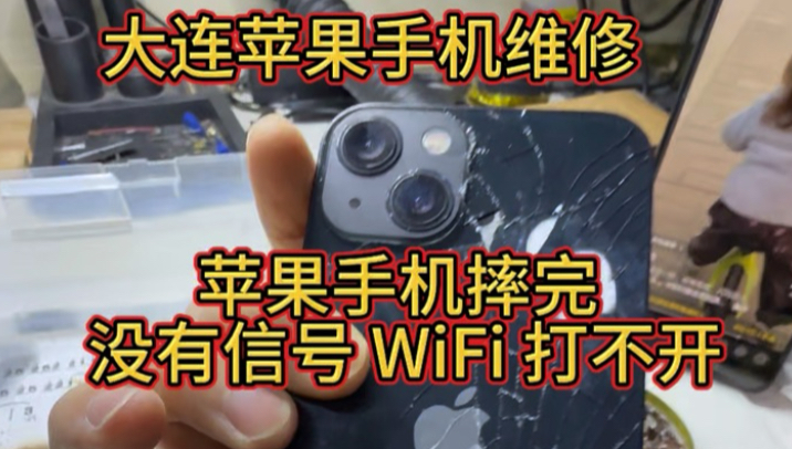 大连苹果手机维修 苹果手机摔后 无信号 WiFi 打不开维修哔哩哔哩bilibili