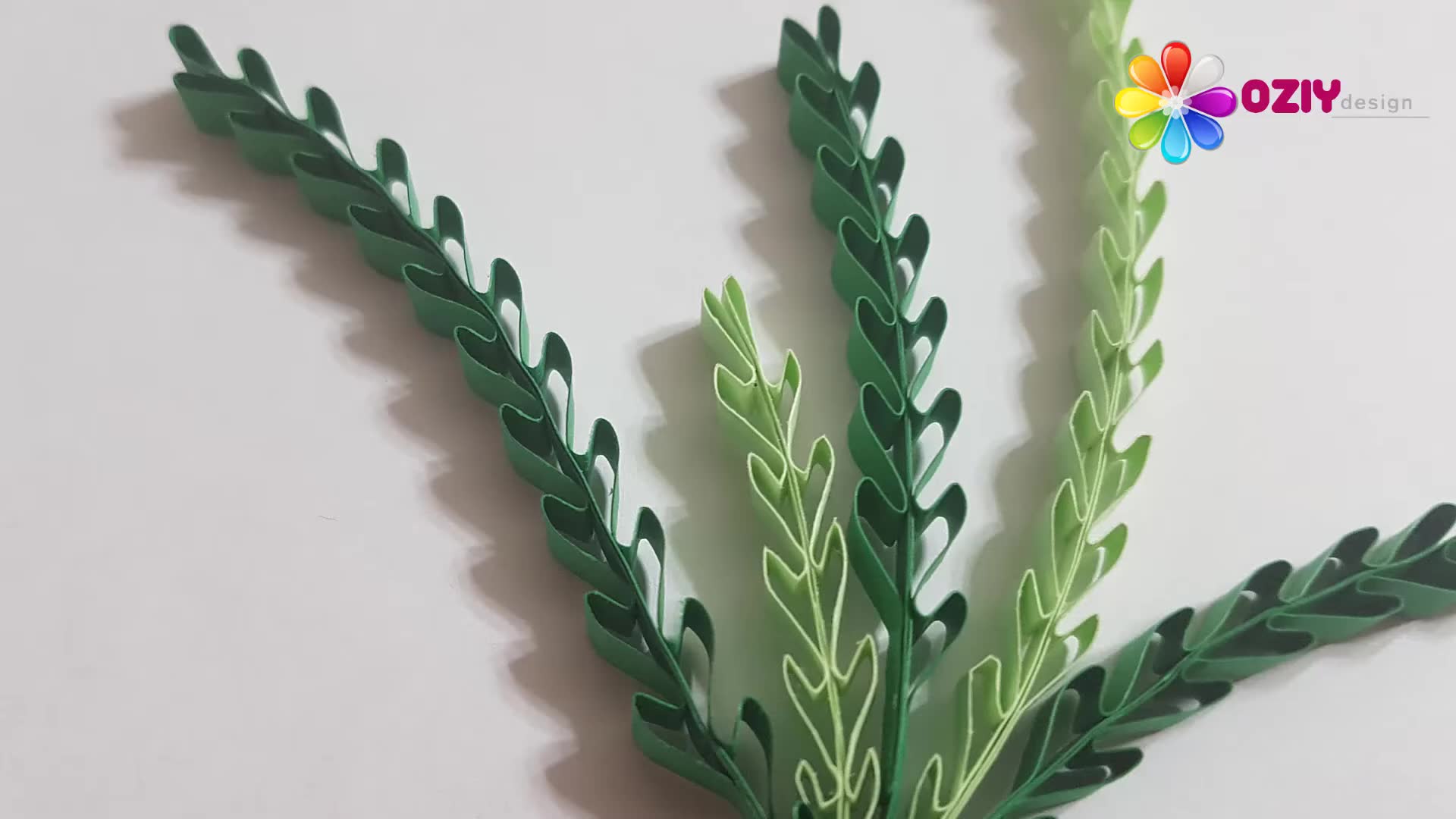 衍纸【quiling】 diy 叶 用发梳制作长条状叶子