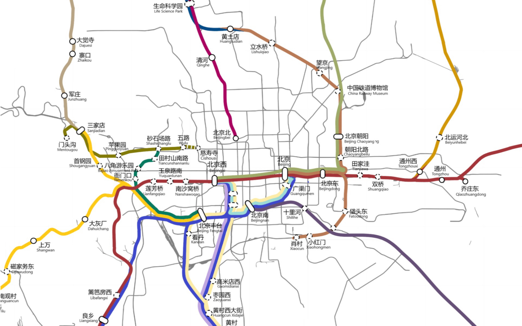 在专栏|基于原有线网,架空规划北京市郊铁路哔哩哔哩bilibili