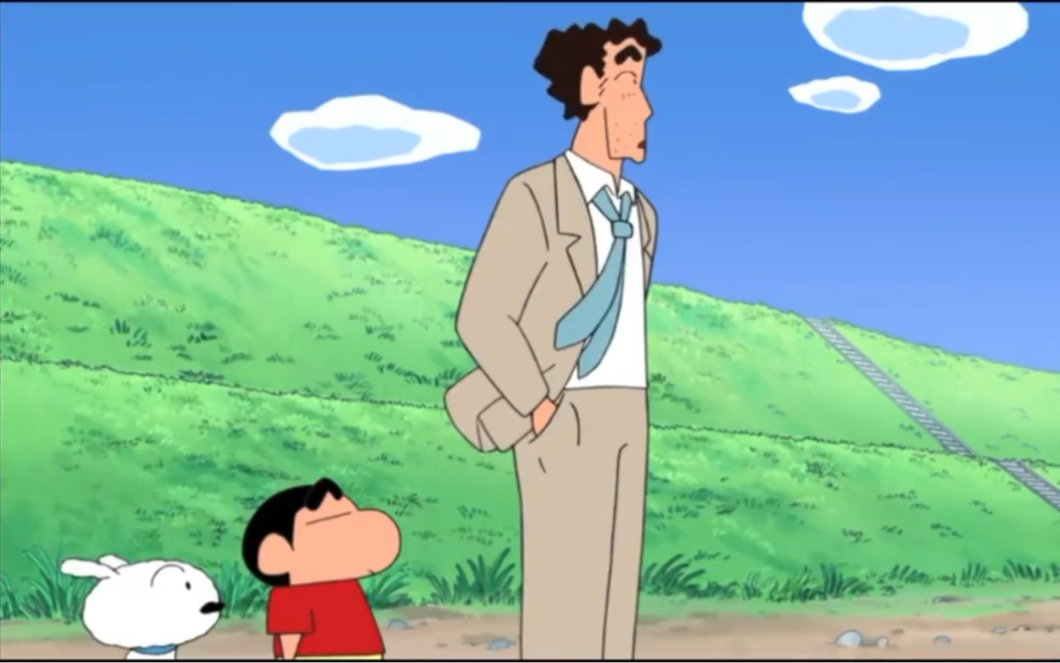 野原广志与野原新之助的温情时刻